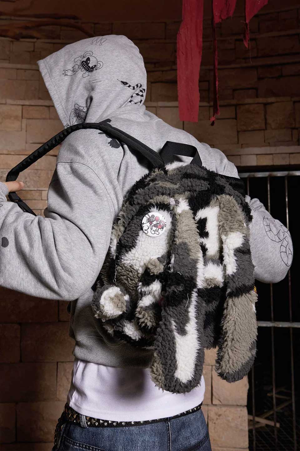 Bunny Ear Plush Backpack