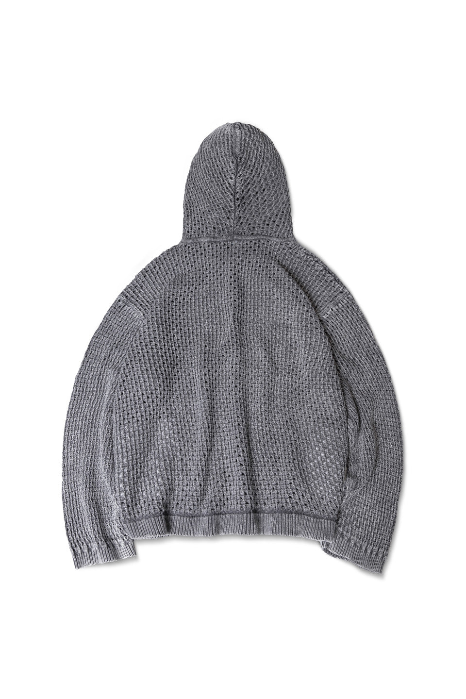 Crochet Knit Washed Zip Hoodie｜｜フーディー