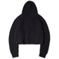 Cropped Knit Hoodie
