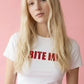 【先行予約販売】Bite Me Rhinestone Cropped Tee Women's【4月下旬お届け】