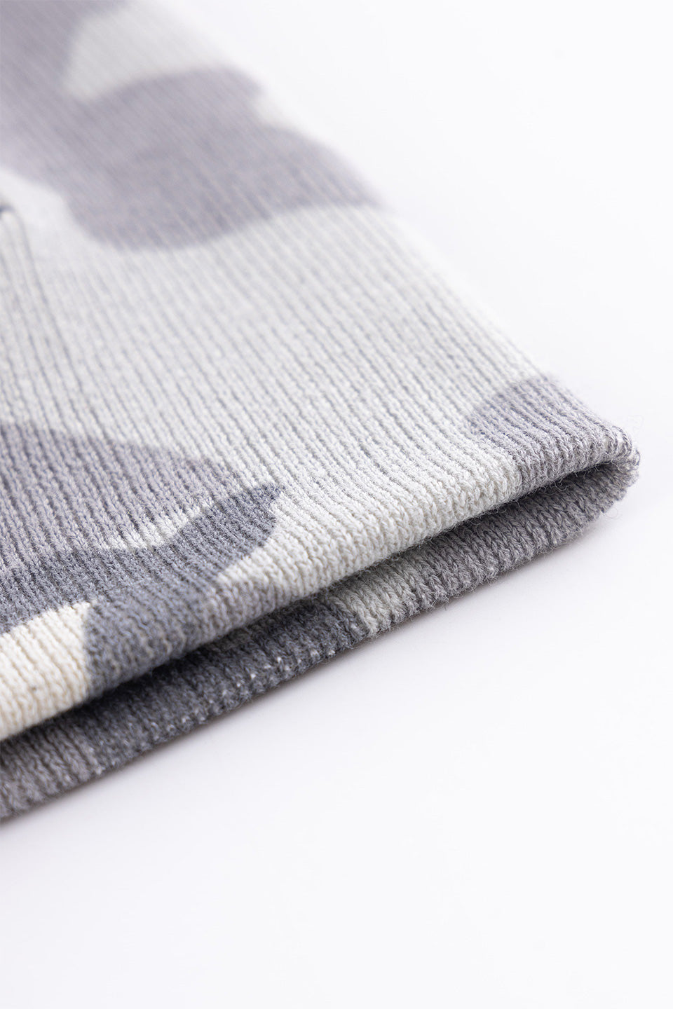 Camouflage Cross Leather Patch Beanie