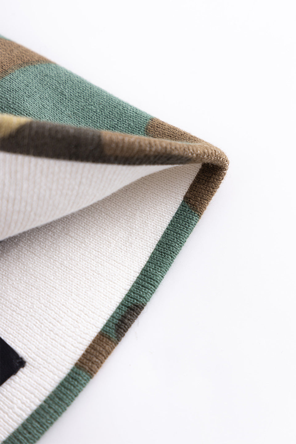 Camouflage Cross Leather Patch Beanie