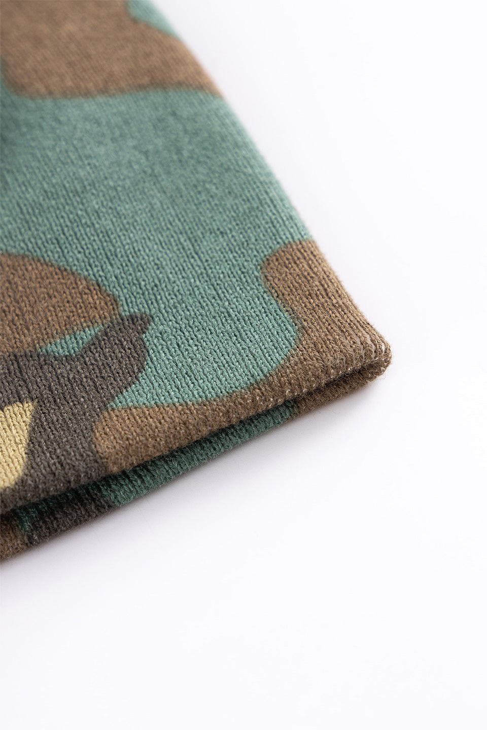 Camouflage Cross Leather Patch Beanie