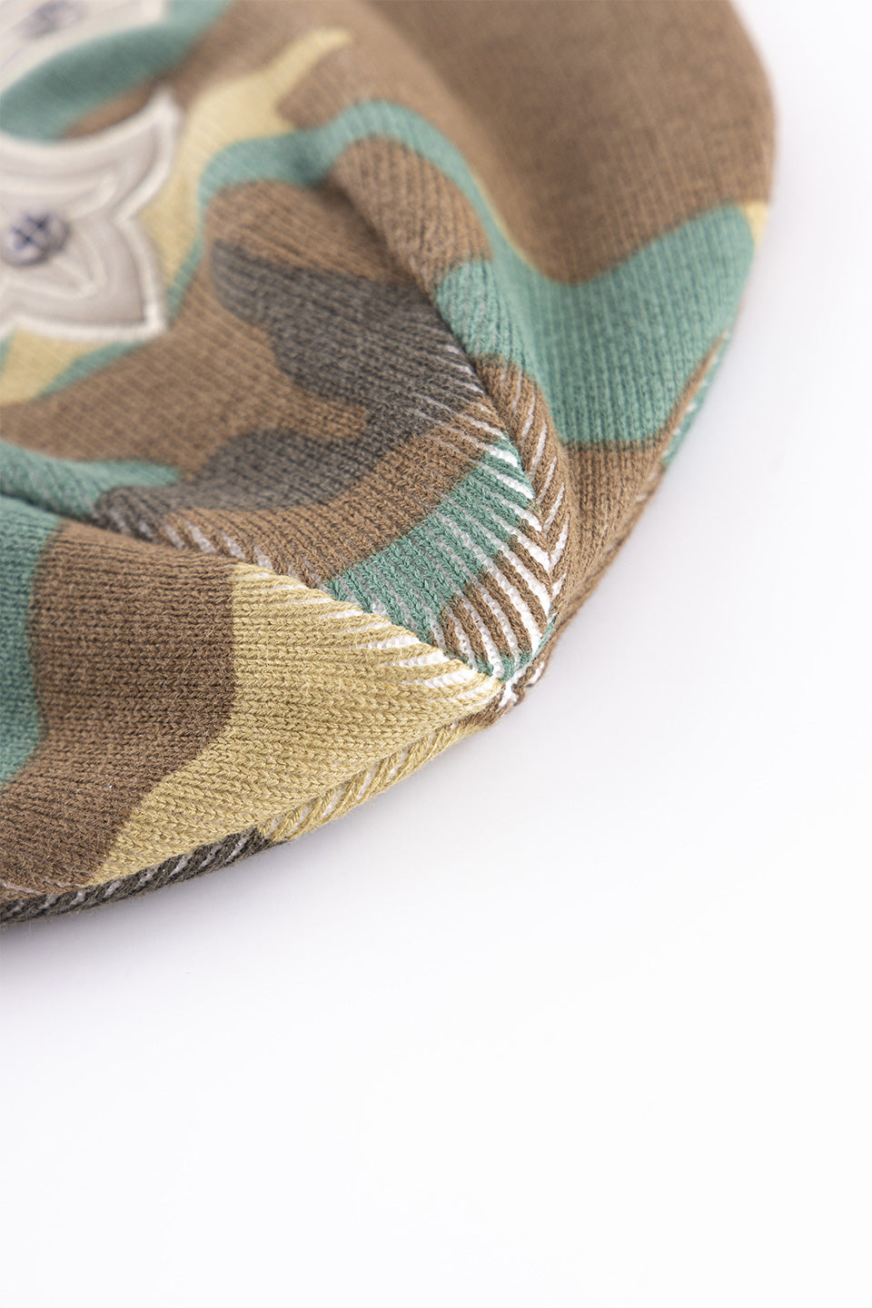 Camouflage Cross Leather Patch Beanie