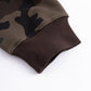 Camouflage Cross Leather Patch Zip Hoodie