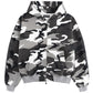 Camouflage Cross Leather Patch Zip Hoodie