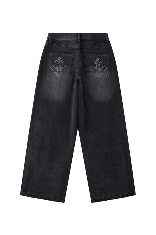 Camouflage Double Layer Baggy Denim
