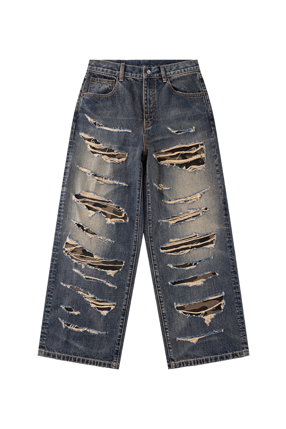 Camouflage Double Layer Baggy Denim