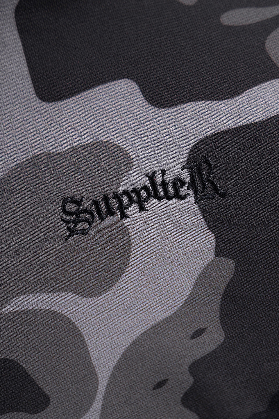 Camouflage Faux Fur Cross Zip Hoodie