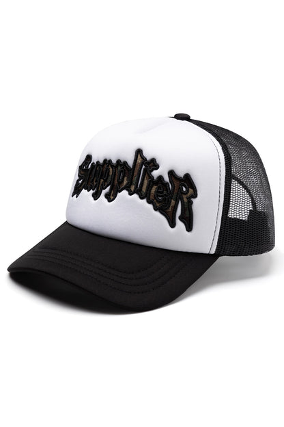 Camouflage Iron Logo Mesh Cap