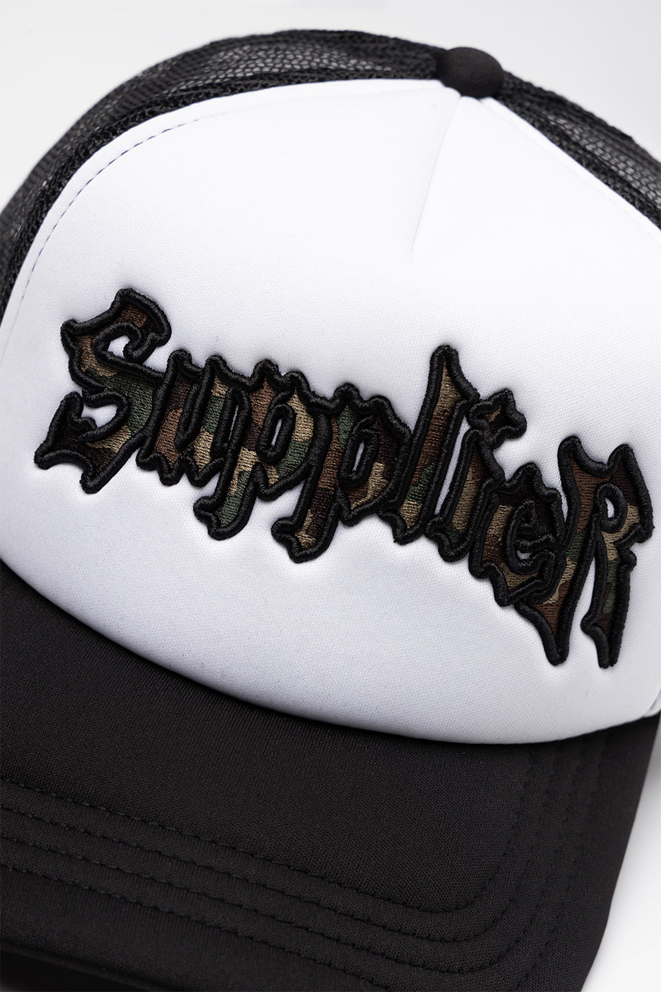 Camouflage Iron Logo Mesh Cap