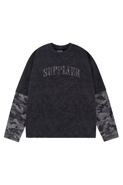 Camouflage Layered Long Sleeve Tee
