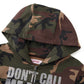 Camouflage Not Your Baby Cropped Zip Hoodie Women'S
