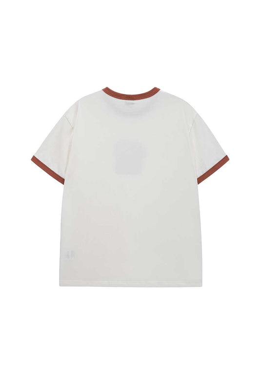 Canned Logo Brown Ringer Tee