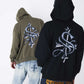 Chrome Cross Zip Hoodie