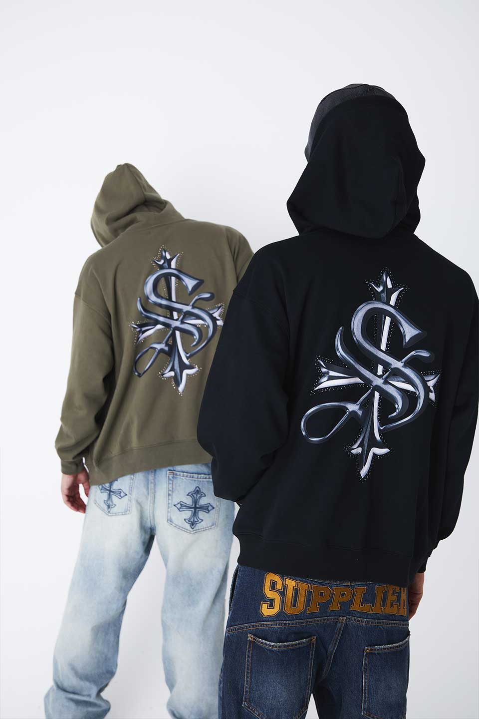 Chrome Cross Zip Hoodie