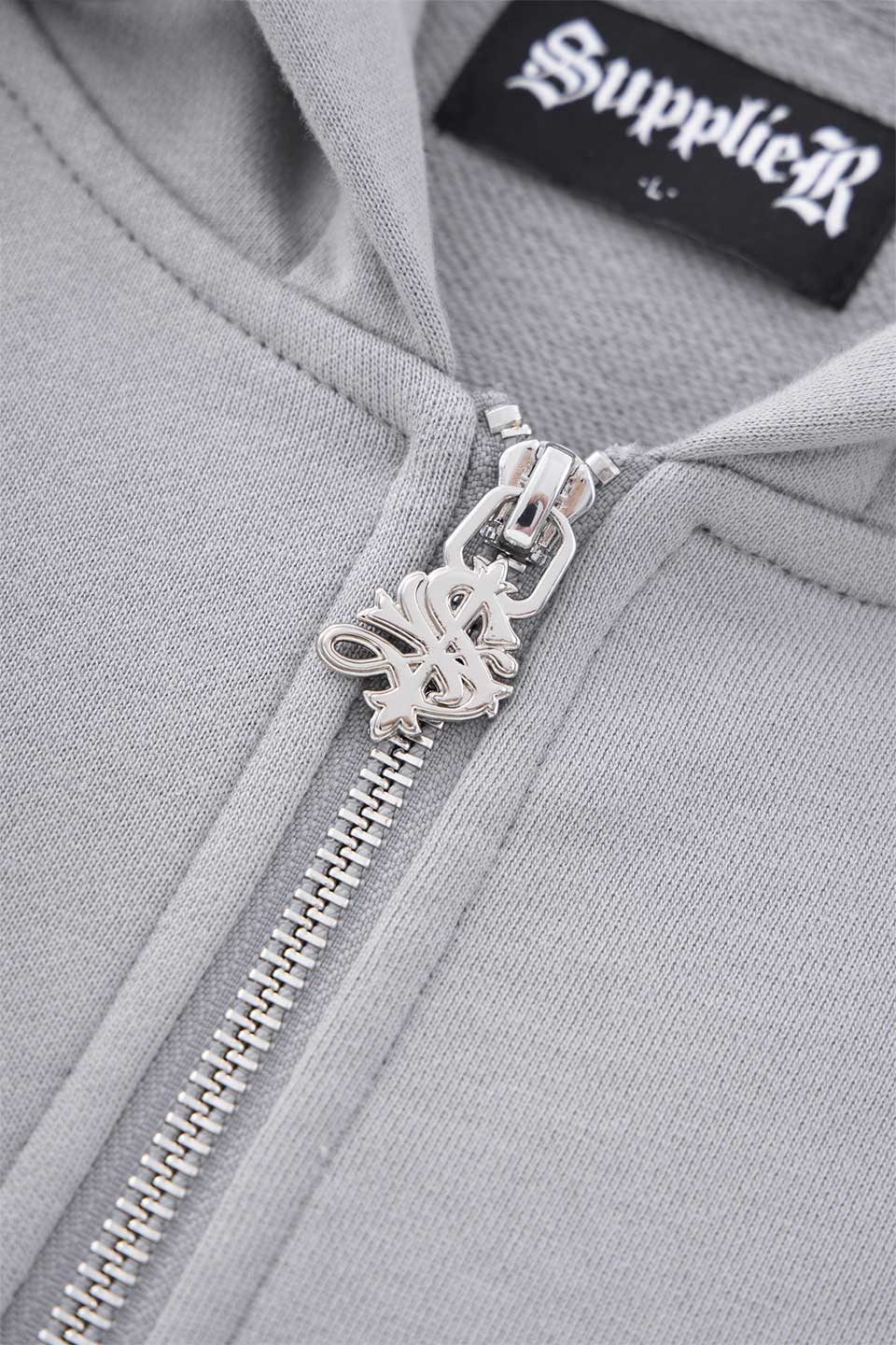 Chrome Cross Zip Hoodie