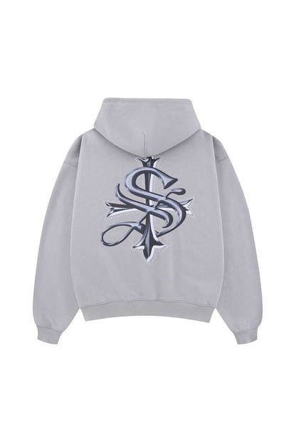 Chrome Cross Zip Hoodie