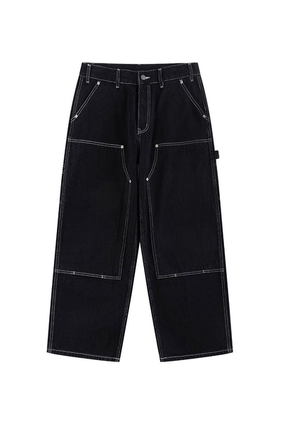 Contrast Stitch Double Knee Denim Pants｜SPLR｜デニムパンツ