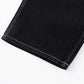 Contrast Stitch Double Knee Denim Pants