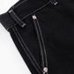Contrast Stitch Double Knee Denim Pants