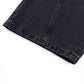 Cross Leather Patch Baggy Denim Pants