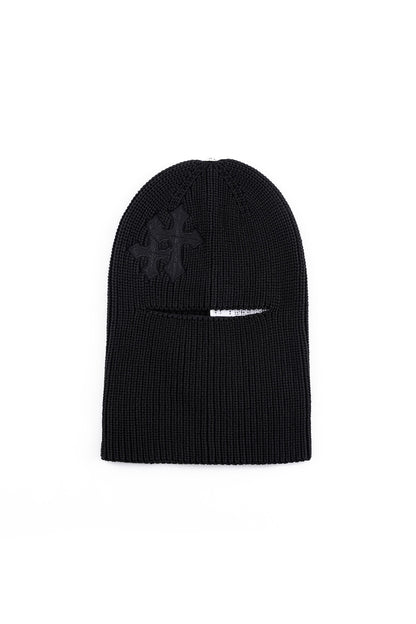 Cross Leather Patch Balaclava Beanie