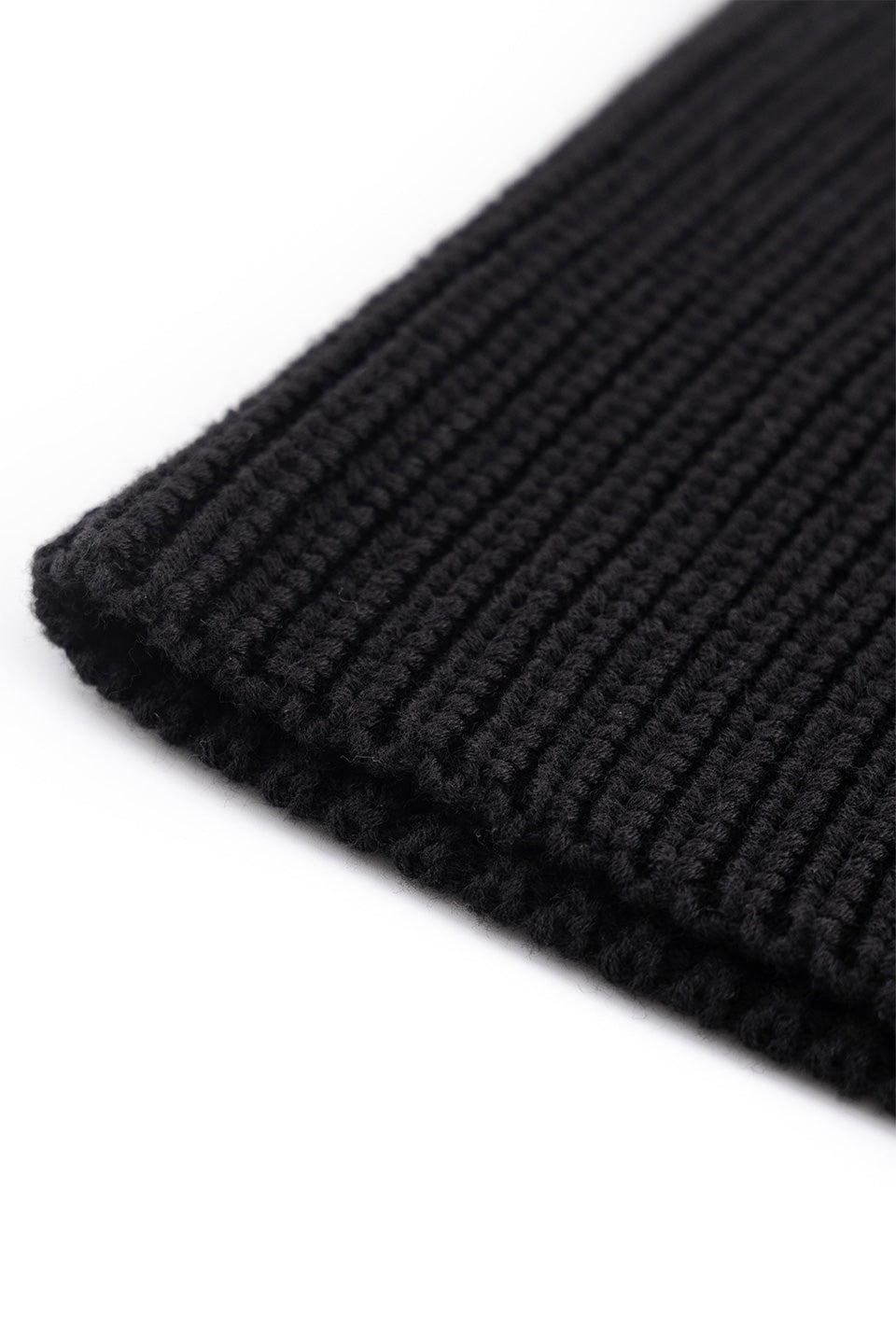 Cross Leather Patch Balaclava Beanie