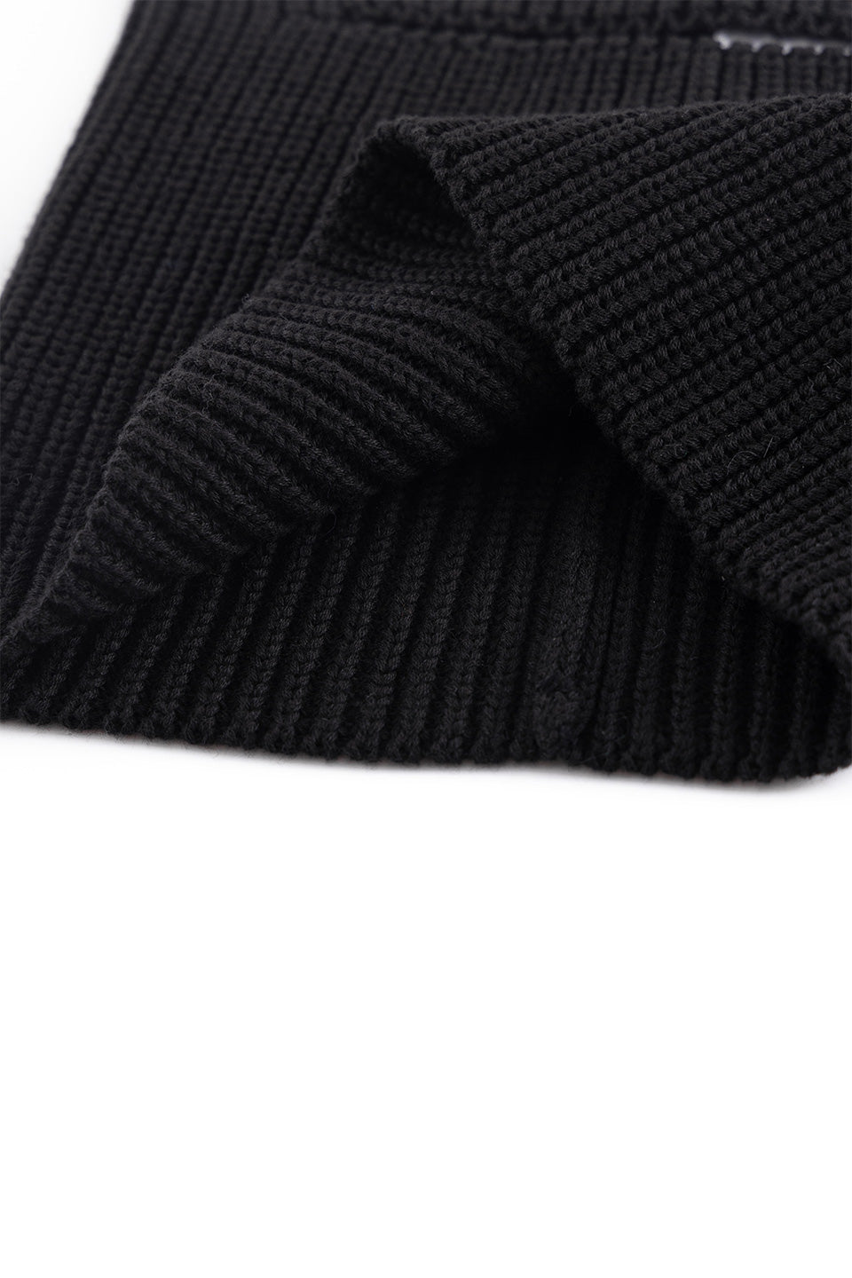 Cross Leather Patch Balaclava Beanie