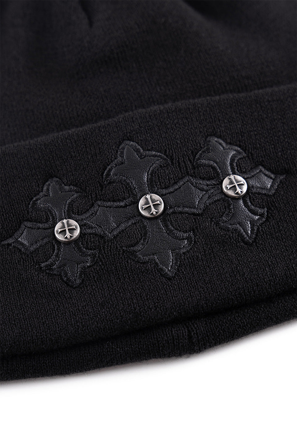 Cross Leather Patch Beanie｜SUPPLIER｜ビーニー