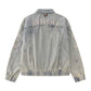 Cross Leather Patch Denim Jacket