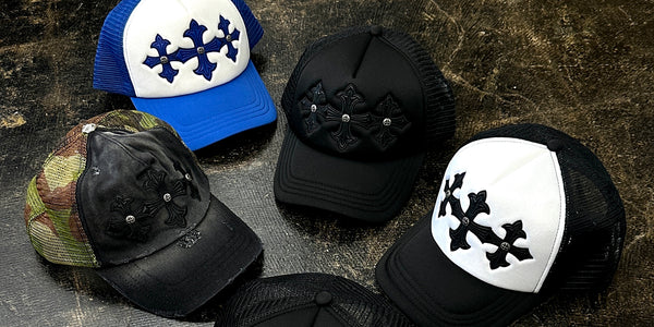 Cross Leather Patch Mesh Cap