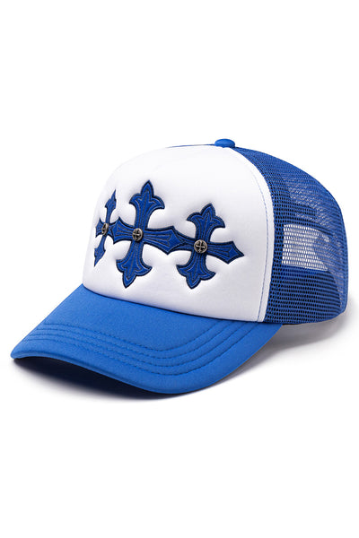 Cross Leather Patch Mesh Cap｜SUPPLIER｜キャップ