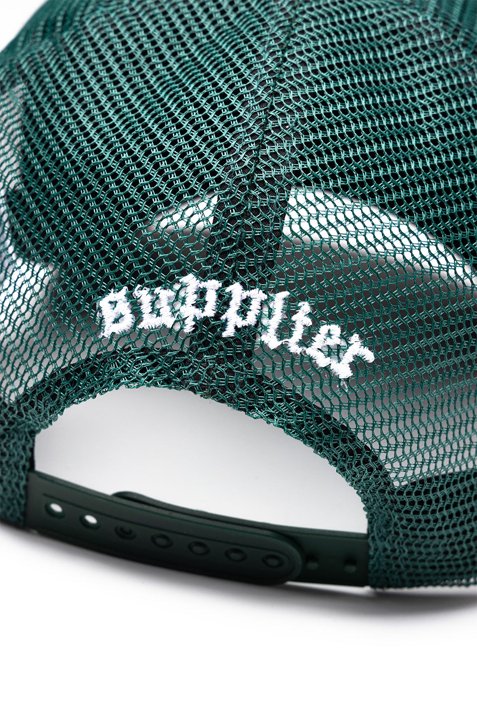 Cross Leather Patch Mesh Cap