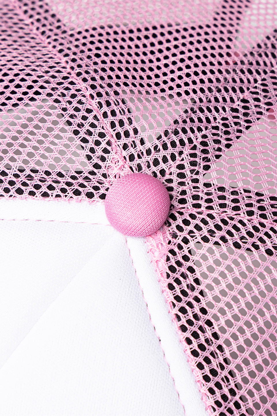 Cross Leather Patch Mesh Cap