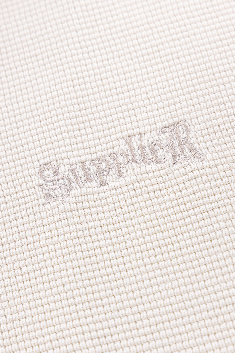 Cross Leather Patch Thermal Zip Hoodie