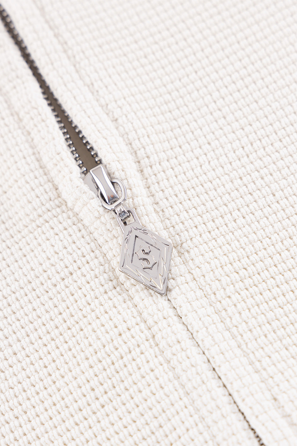 Cross Leather Patch Thermal Zip Hoodie｜SUPPLIER｜フーディー