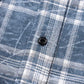 Cross Leather Patch Vintage Check Shirt