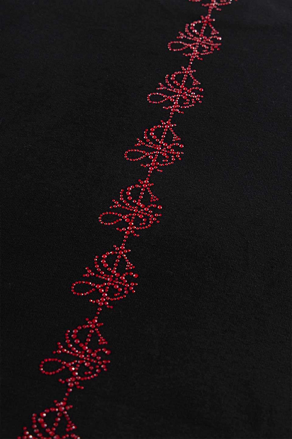 Cross Rhinestone Cropped Tee