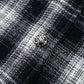 Cross Rhinestone Flannel Check Shirt