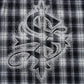 Cross Rhinestone Flannel Check Shirt