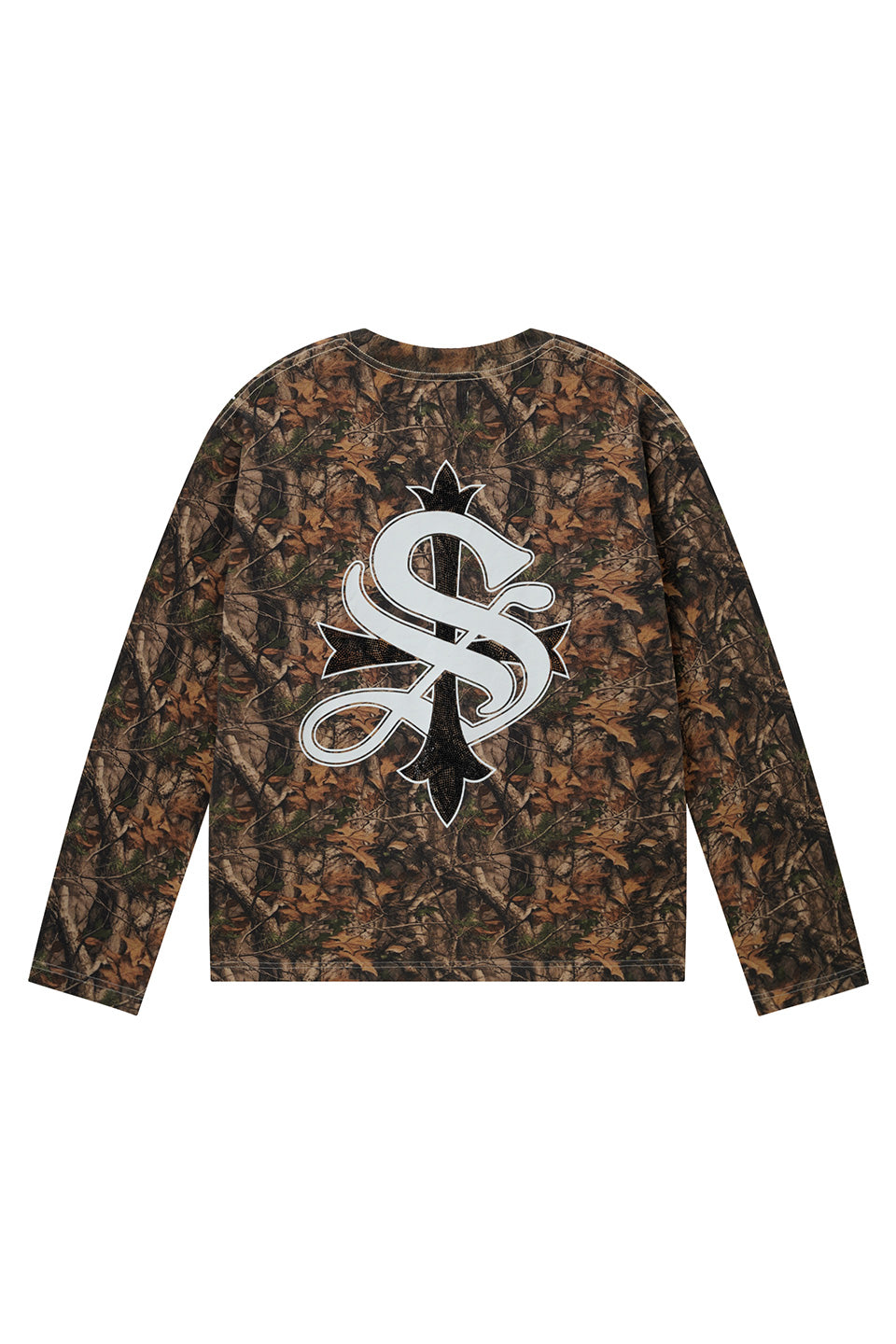 Cross Rhinestone Long Sleeve Tee