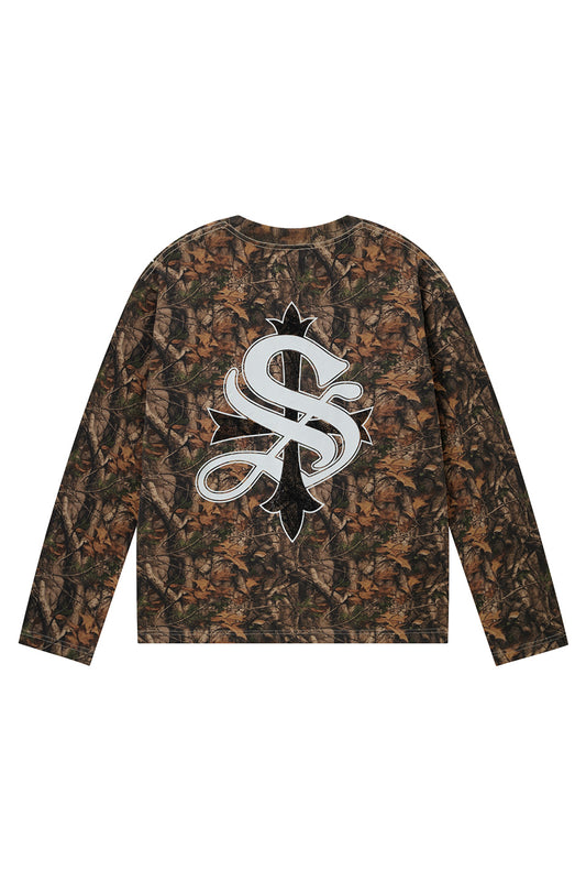 Cross Rhinestone Long Sleeve Tee