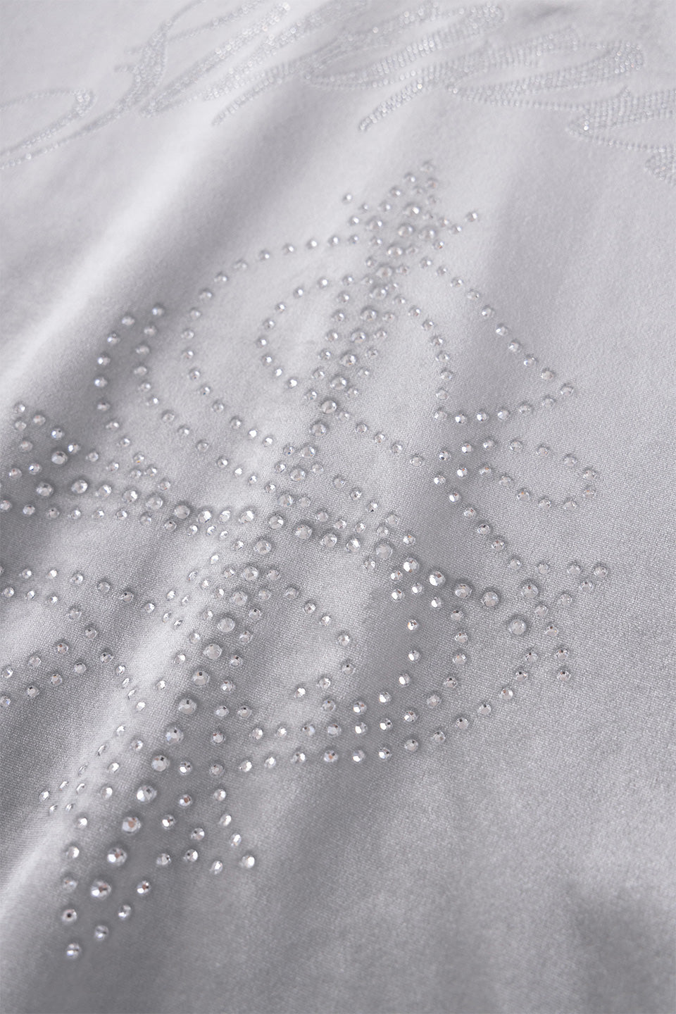 【一部予約商品】Cross Rhinestone Velour Zip Hoodie【10月中旬お届け】