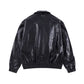 Cross Switching Faux Leather Blouson