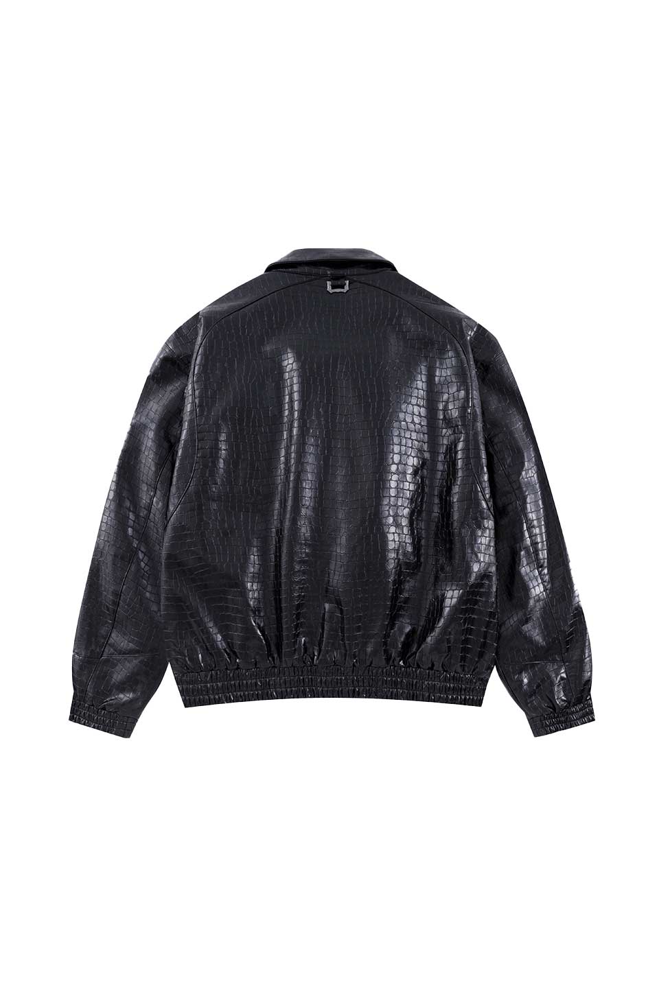 Cross Switching Faux Leather Blouson