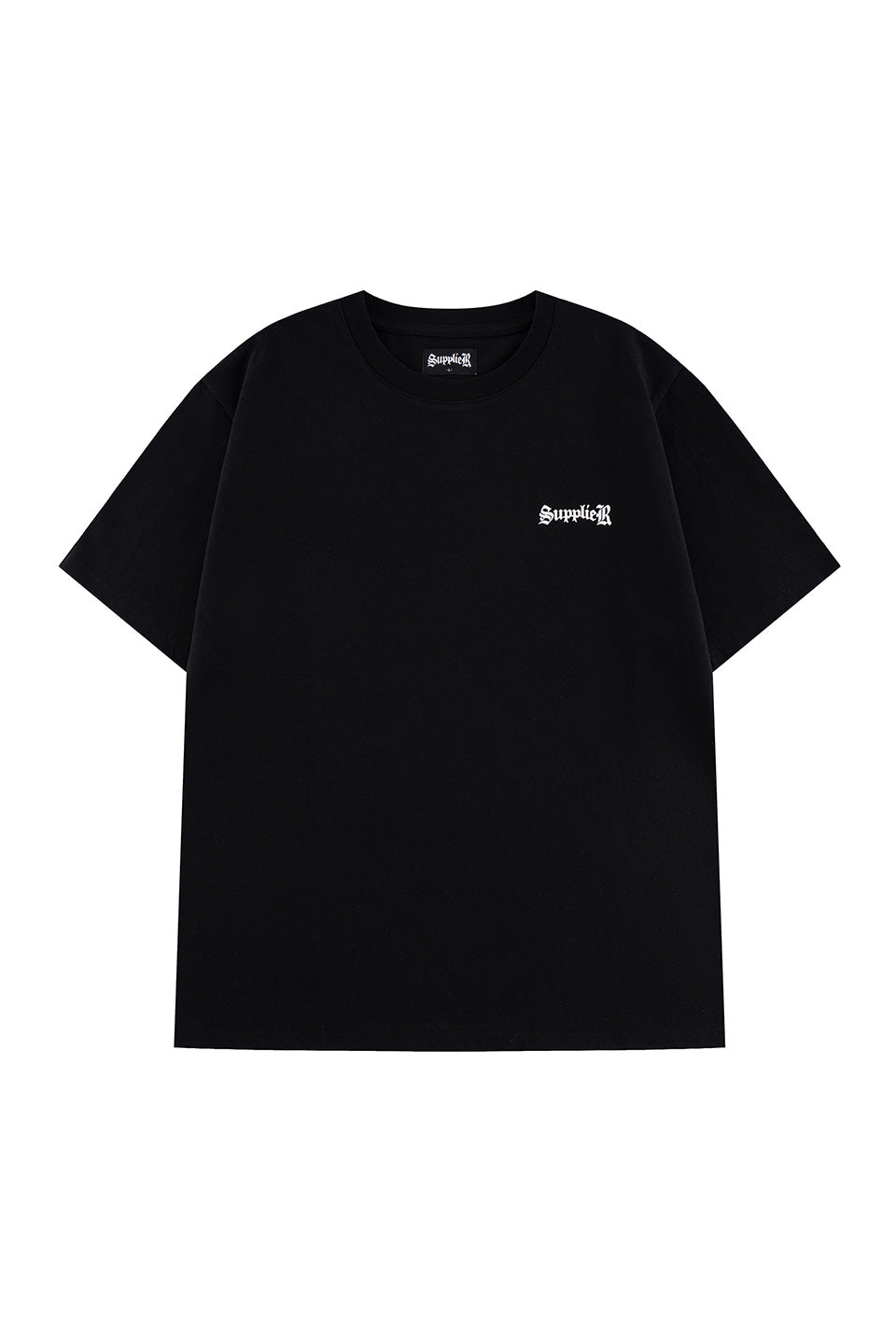 Cross Tee Black & Crystal (Slim Silhouette)