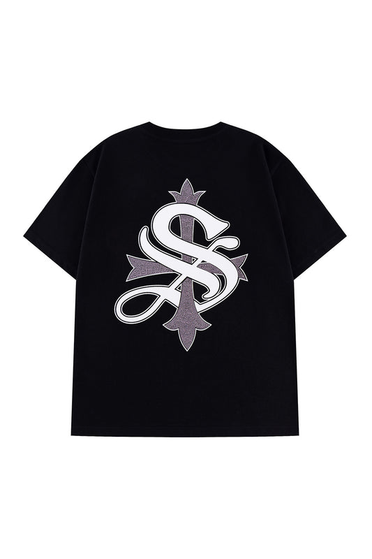 Cross Tee Black & Pink (Slim Silhouette)