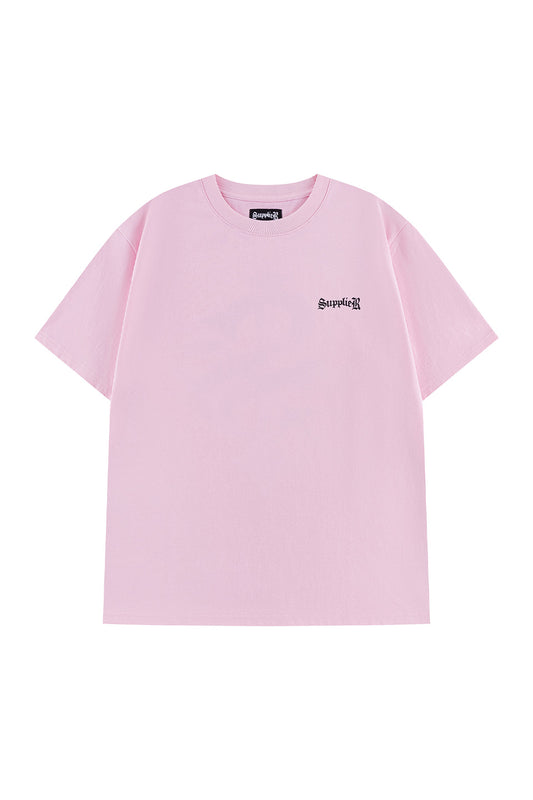 Cross Tee Pink & Black (Slim Silhouette)