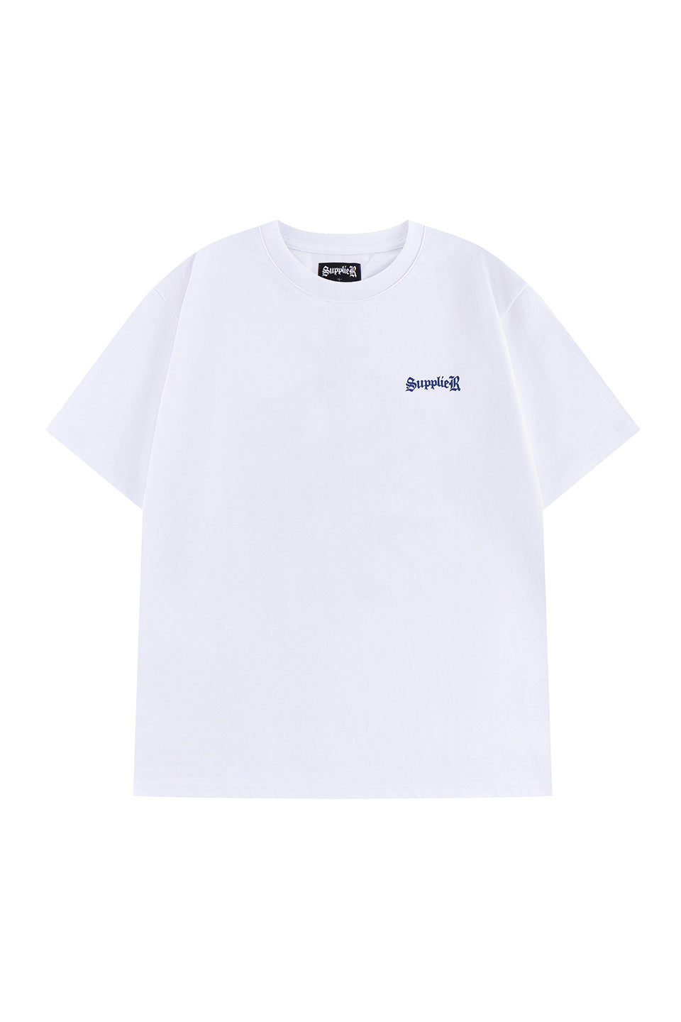 Cross Tee White & Blue (Slim Silhouette)